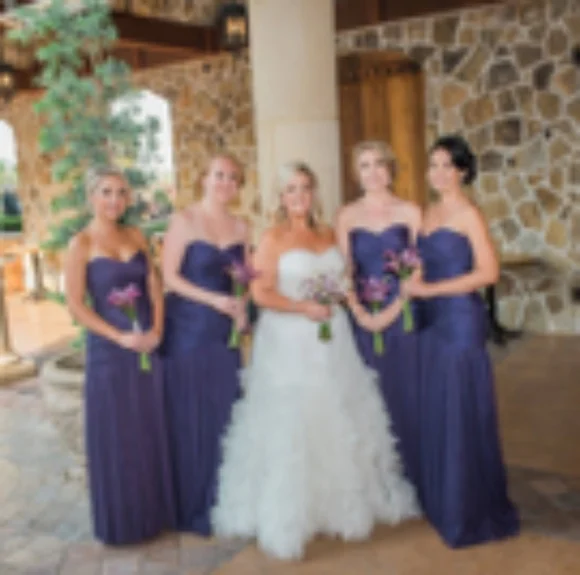 White by Vera Wang Purple Strapless Prom Wedding Gown Size 4 - Picture 10 of 10